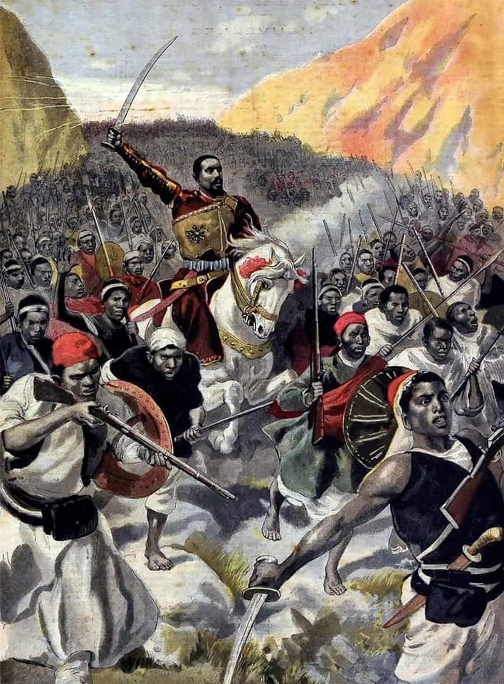 AfricanArchives's tweet photo. 126 years ago, on the 1st of March 1896, the Ethiopian Empire under Menelik II inflicted the greatest military defeat on a European colonial power during the Scramble for Africa, when they decisively defeated the Italians at the battle of Adwa. 

At a time when European powers were carving up Africa during the Scramble for Africa, the Ethiopian Empire under Menelik II did what many believed was impossible. They defeated a modern European army in open battle and preserved their independence.

The Italian forces, equipped with rifles, artillery, and trained under European military systems, expected a quick victory. Instead, they were met by a highly organized Ethiopian army made up of tens of thousands of warriors from different regions, united under one goal. Leaders like Ras Makonnen and Empress Taytu Betul played key roles in coordinating forces and strategy.

The Ethiopian army used terrain, coordination, and timing to their advantage. Rather than fighting as scattered groups, they moved in disciplined formations, surrounding and overwhelming Italian brigades that had become separated. What followed was not just a victory, but a decisive defeat that shocked Europe.

By the end of the battle, thousands of Italian troops had been killed or captured, and the invading force was forced into retreat. It was one of the few times in history where an African nation successfully resisted European colonization on such a scale.