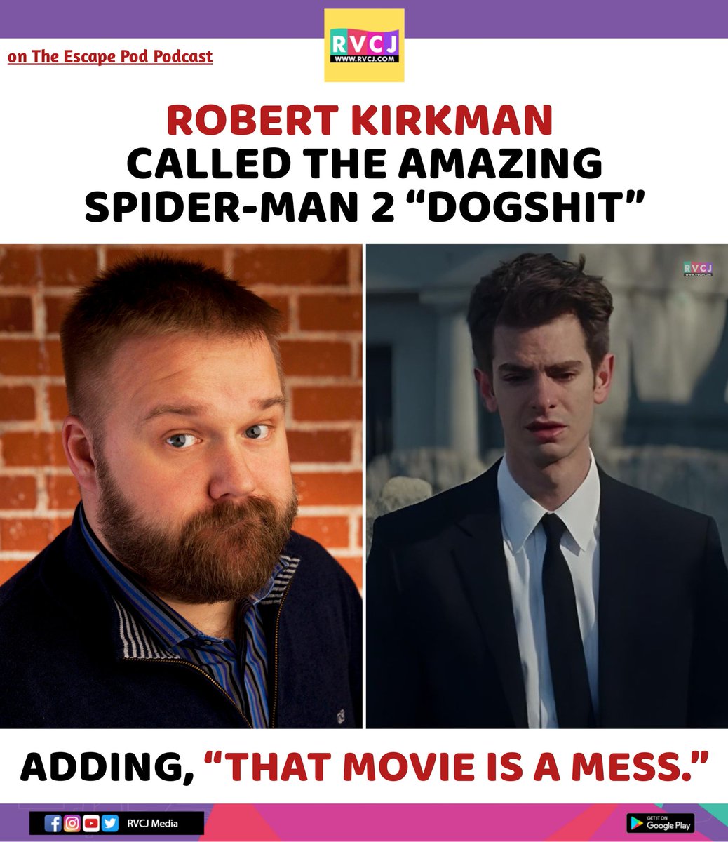 rvcjmovies's tweet image. Robert Kirkman Slams ‘The Amazing Spider-Man 2’

#robertkirkman #theamazingspiderman #andrewgarfield #marvels #Mcu