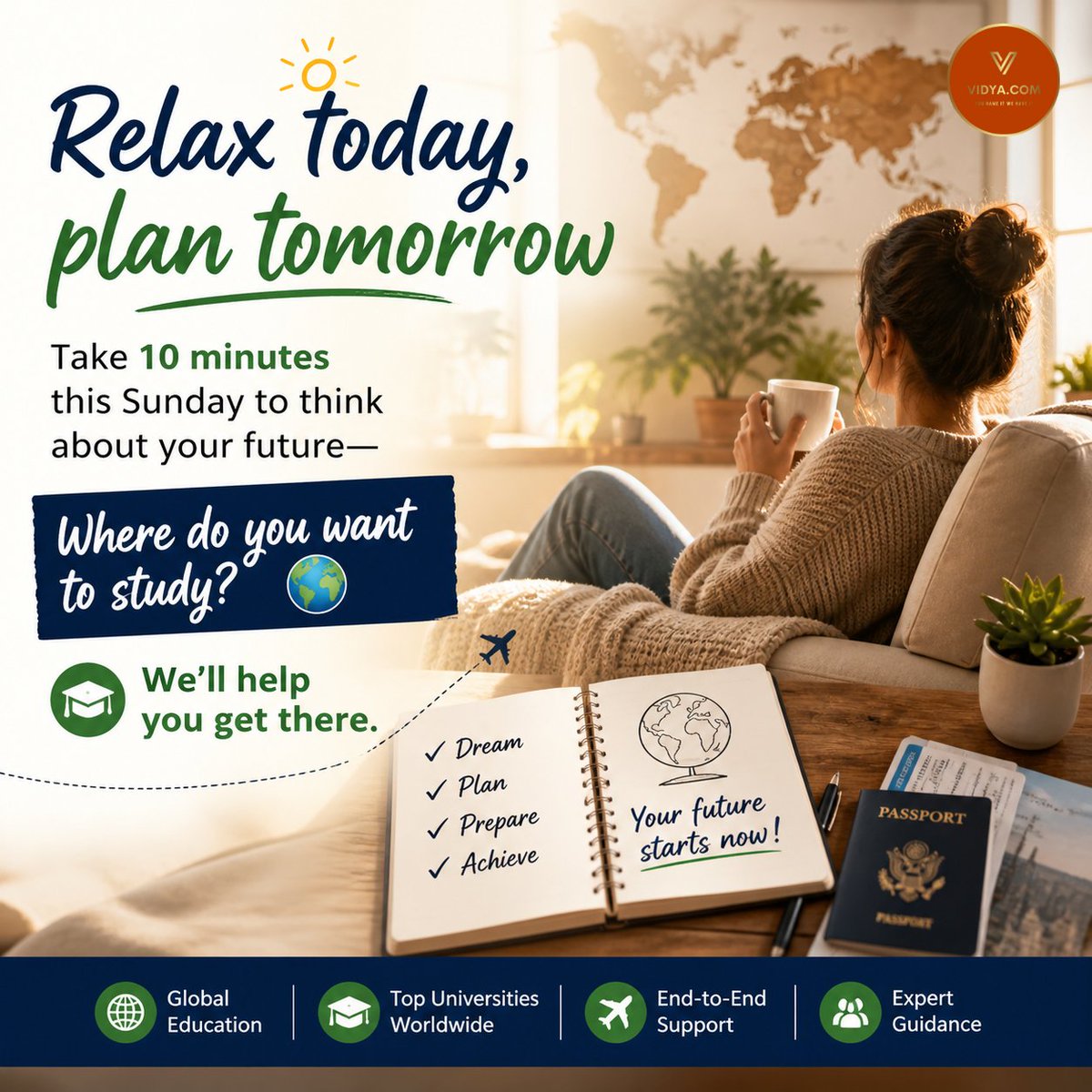 yesvidya_'s tweet image. Take 10 minutes this Sunday to think about your future—
Where do you want to study? 🌍✈️
Your dream destination is waiting. Let’s make it happen.

#SundayVibes #StudyAbroad #DreamBig #FuturePlanning #GlobalEducation #AbroadStudy #StudentLife #CareerGoals #SundayMotivation