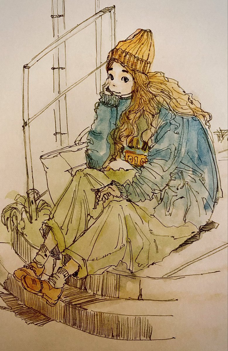 #illrastration #イラスト　#模写　#street #girl