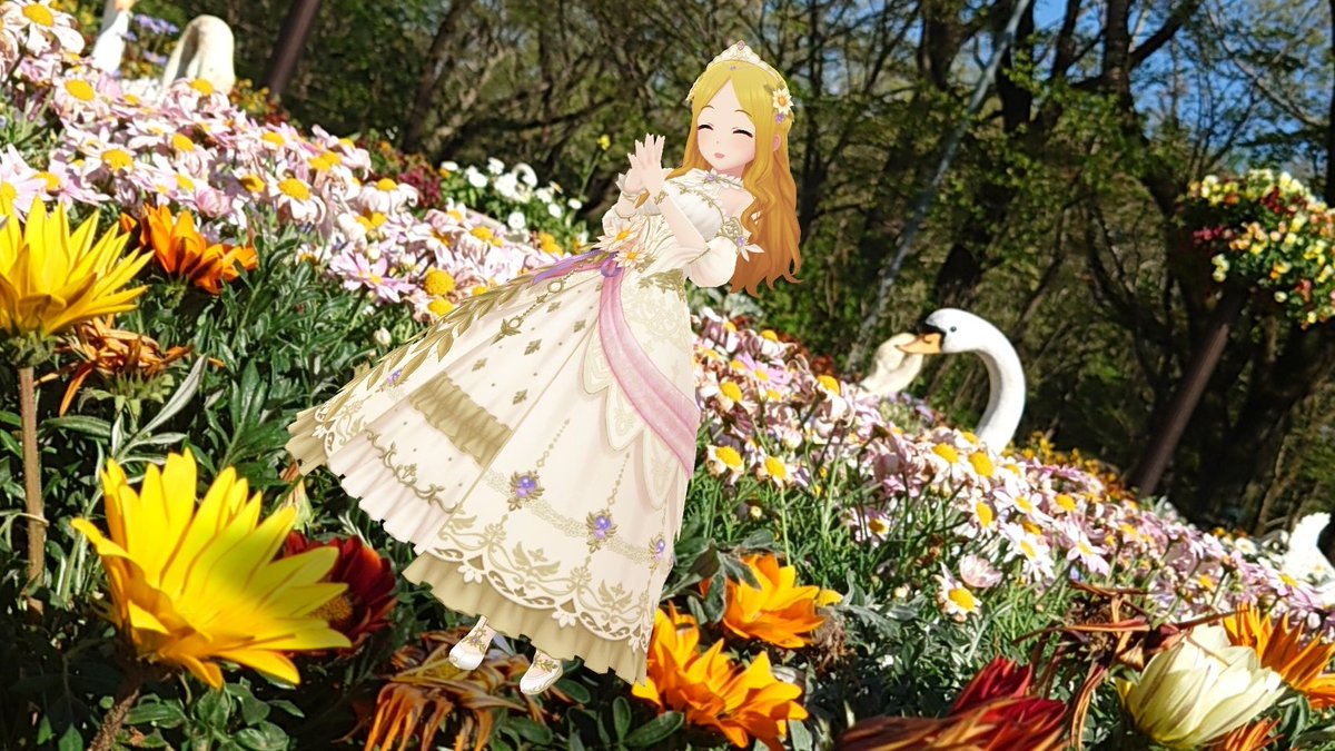 borabora_kr's tweet photo. 白鳥が泳ぐ花の湖で聖ちゃん💐
#望月聖
#満月だから望月聖
#デレスポAR https://t.co/RaMTSiAytY
