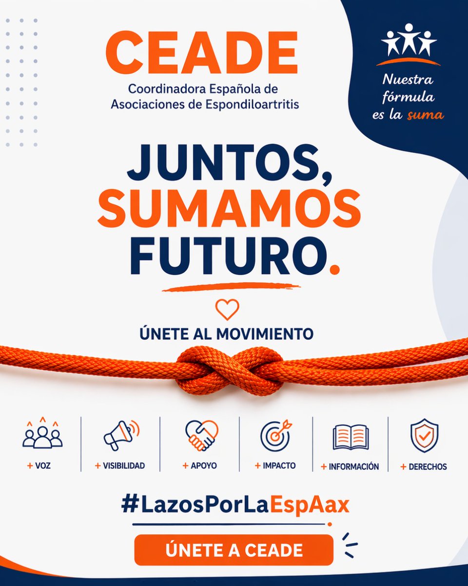 EspondilitisEAS's tweet photo. Hoy, sábado 2 de mayo, es nuestro Día Mundial de 2026. Junto a @CEADE_ y @ASIntFed  , seguimos dando visibilidad con la Campaña #LazosPorLaEspAax .... Los cordones naranja y todo su significado.
#WorldASDay2026 #NoEsSoloDolorDeEspalda #EspAax #DiaMundialEspAax2026 #CEADE https://t.co/P3asRsvak2