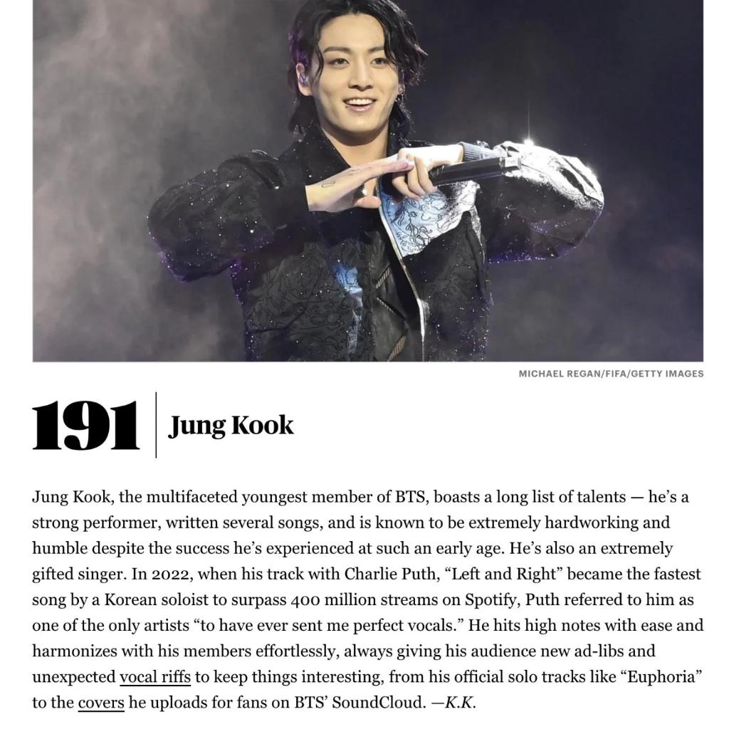 jeongoldenlight's tweet photo. Something to never forget neither ignore, Jungkook was chosen was one of the 200 GREATEST Singers Of All Time by Rolling Stone.. even before Seven release, even before Golden debut album! https://t.co/WfPFcmWlKx