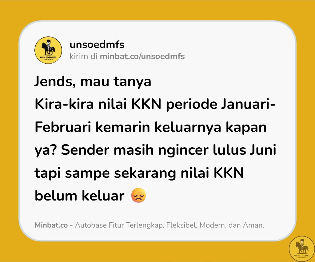 UNSOEDFESS | BASE UNSOED tweet media