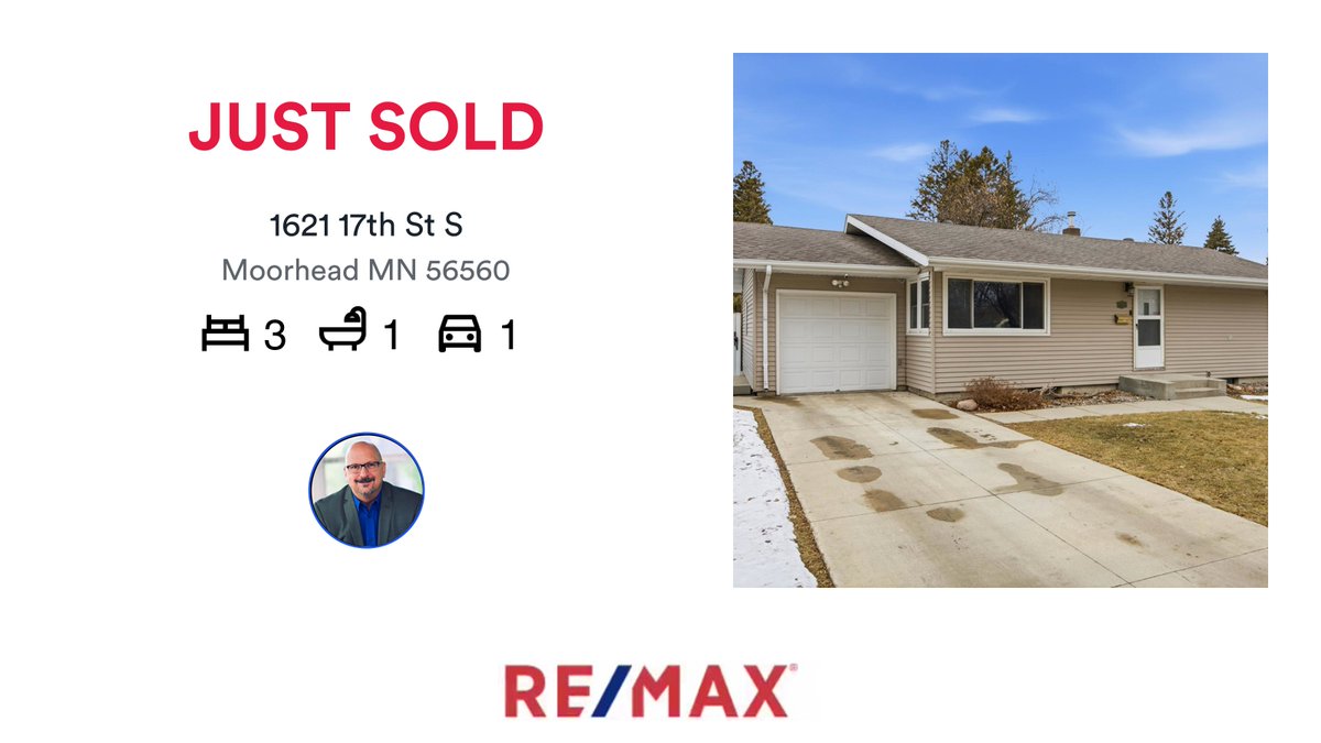 tomsellsfargo's tweet image. 🛌 3 🛀 1 🚘 1
📍 1621 17th St S, Moorhead, MN, 56560

My latest sale on RateMyAgent.
ND  9444

...
#ratemyagent #realestate