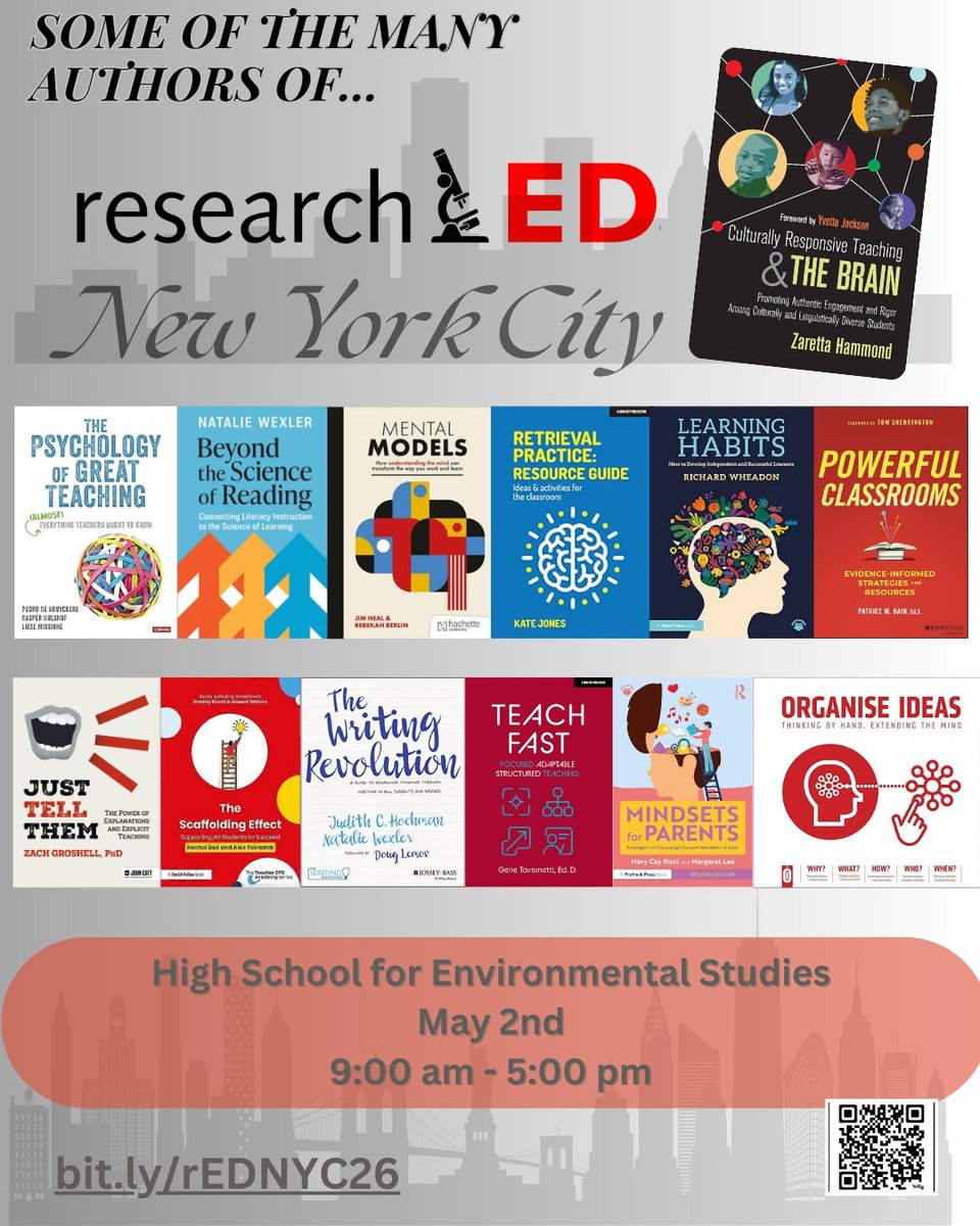 researchEDCan's tweet image. TODAY!  The International researchED Caravan arrives in the Big Apple.  Our own inspirational Chair Nidhi Sachdeva leads the band for #rEDNYC26 ( Sat May 2/26) sponsored by @researchED_US The teacher's guides say it all. We have arrived. #USed #cdned