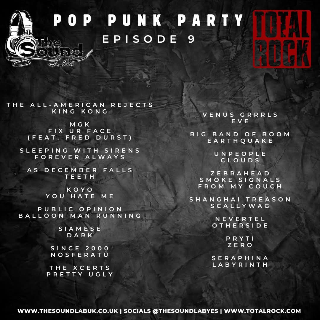 TheSoundLabYES's tweet image. Brand new episode of Pop Punk Party for @TotalRockOnline is now available for you to listen back to at mixcloud.com/TheSoundLabUK/…

Tune in live before anyone else on Fridays at 5pm UK time on Total Rock!!

#podcast #newmusic #musicpodcast #poppunk #poprock