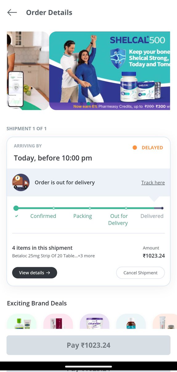 sujeetcool47's tweet image. Extremely disappointed with the delay in my medicine delivery, @Shiprocket. It was scheduled for delivery today, but I still haven't received it. These are essential medications—could you please look into this urgently and provide an update on the status? #Shiprocket #Delivery
