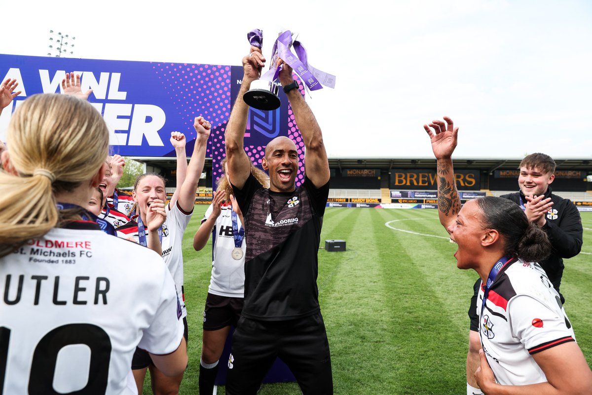 FAWNL's tweet photo. Promotion secured ✅
Play-Off trophy lifted ✅

@Boldmere_WFC will return to tier three after winning their Play-Off in style 😎

#FAWNL https://t.co/mrRHp4v0Cv