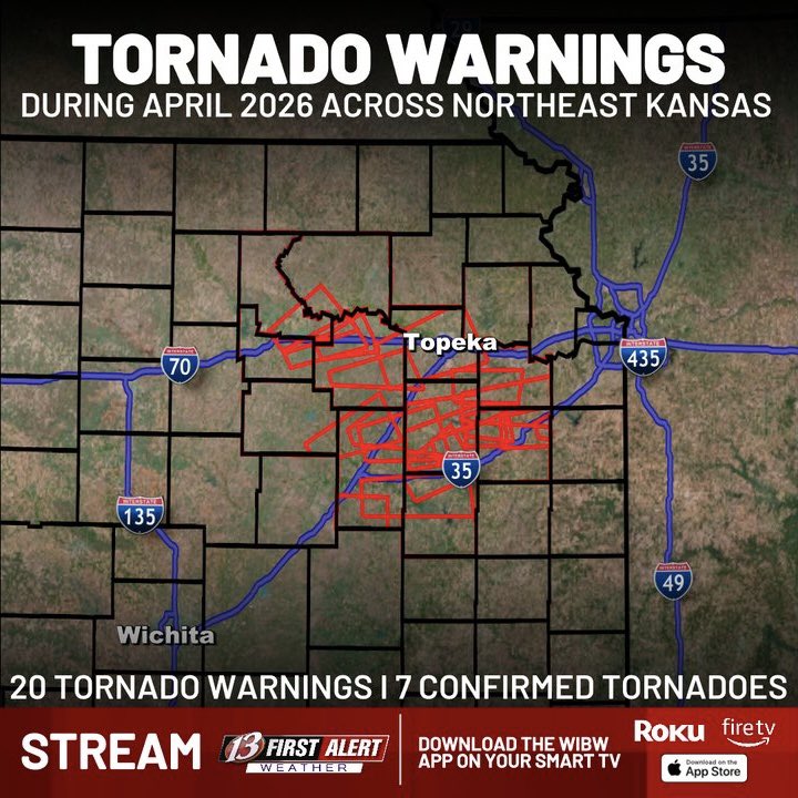 mitchellkeyeswx's tweet image. FIRST ALERT RECAP: Warnings Across Northeast Kansas In April 2026 ⚠️

@wibw 

#severe #storms #kansas #weather #kswx