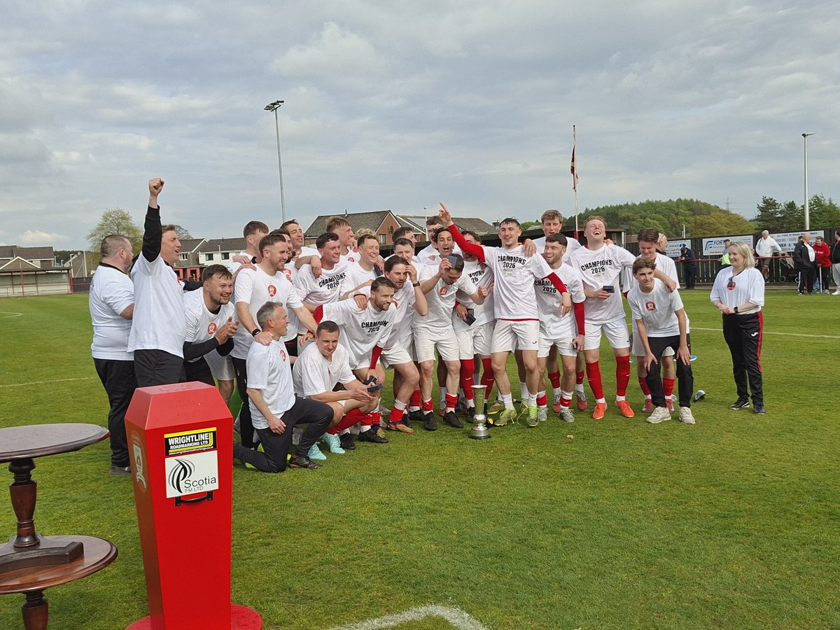 EAST OF SCOTLAND PREMIER 
DIVISION CHAMPIONS!!!!!! 🏆🍾🍾🍾🍾