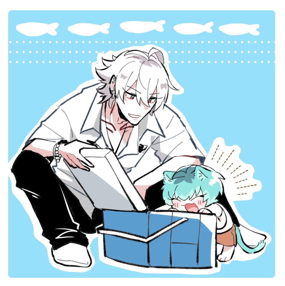🐴🐈🎋と🐟