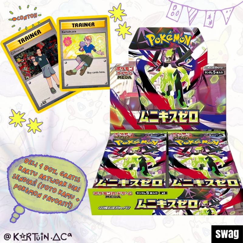 caprinszn's tweet photo. WTS — want to sell pokemon cards/kartu pokemon tcg jepang 

1 box = 30 pack (+free custom artwork) ~ 1,650k
10 pack ~  550k
1 pack ~ 65k

Munikis Zero Japanese | 🏡 dom bdg | co via shopee/tokped/tiktokshop +25% (@/kartuin.aca) | dm for details! https://t.co/H5I16si6Eg