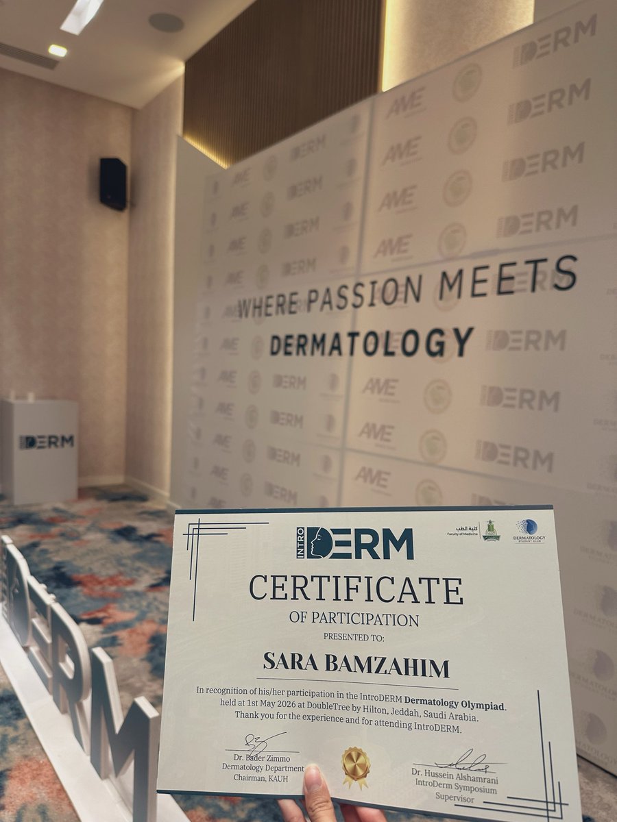 sarammbbb's tweet photo. A day full of learning, inspiration, and dermatology ✨
#introDERM https://t.co/rAlSacZBed