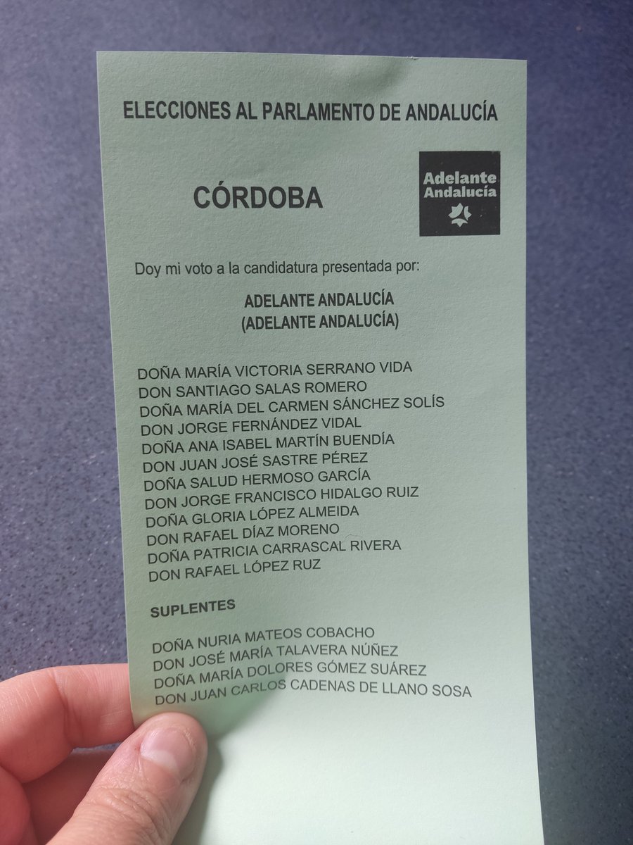 ibnsur's tweet image. Preparados para #votar desde el #Exterior

#EleccionesAndalucía #17DeMayo

@AdelanteAND @Adelante_Cord
@MaraVictor51016
