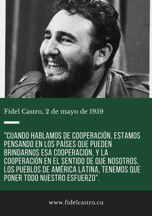Discurso de #FidelCastro, 2 de mayo de 1959, ante el Consejo Económico de los 21, en el Palacio del Ministerio de Industria y Comercio de Buenos Aires.
#100AñosConFidel