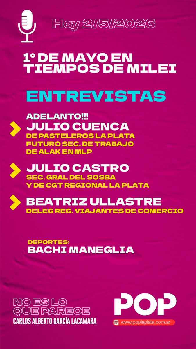 POP #LaPlata tweet media