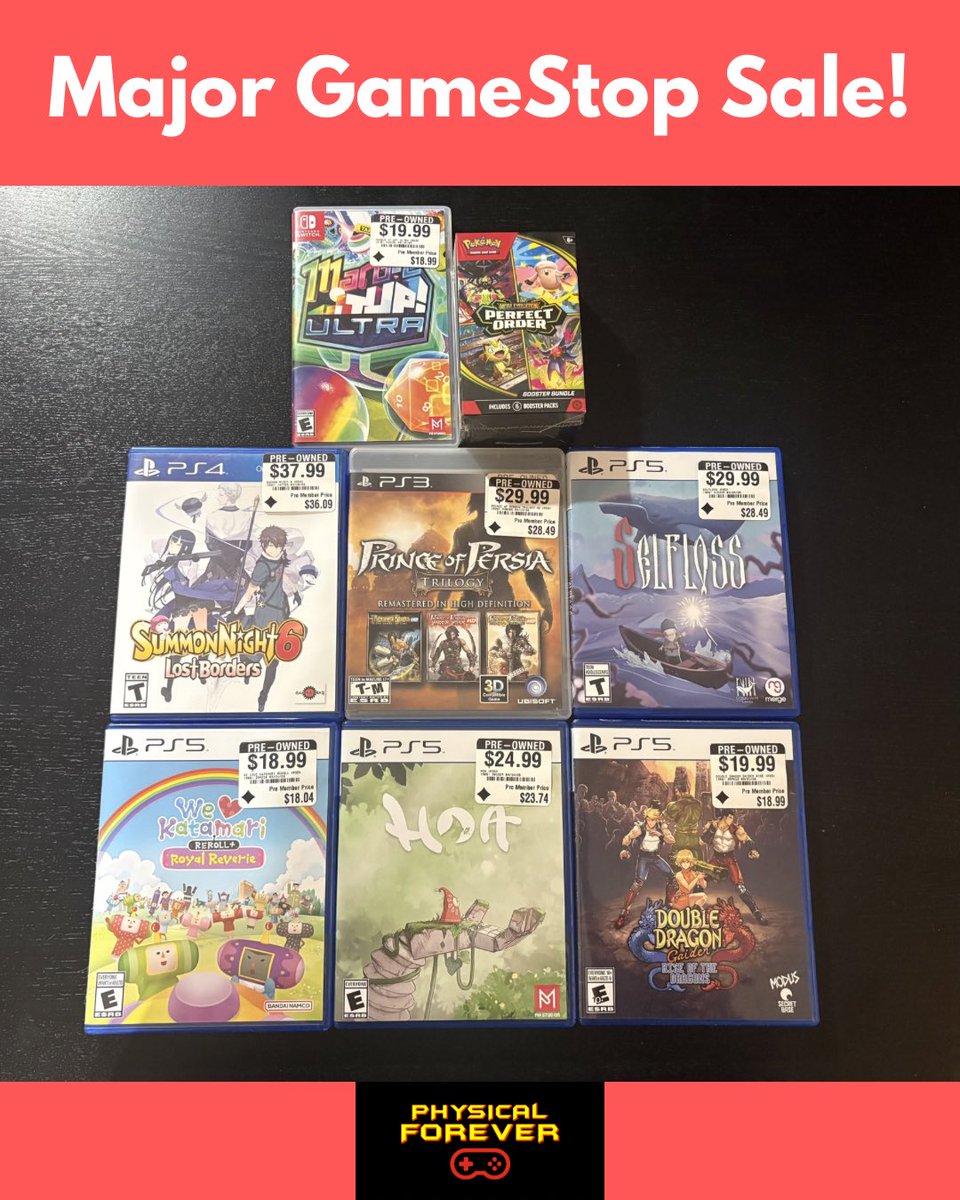 DEAL ALERT! @GameStop is doing a major sale right now both online and in store! Here are the details:

10% Off when you buy 2-3 pre-owned games,
20% Off when you buy 4-5, and
30% Off when you buy 6 or more.

Plus if you have the Pro Membership, save an additional 5% off!