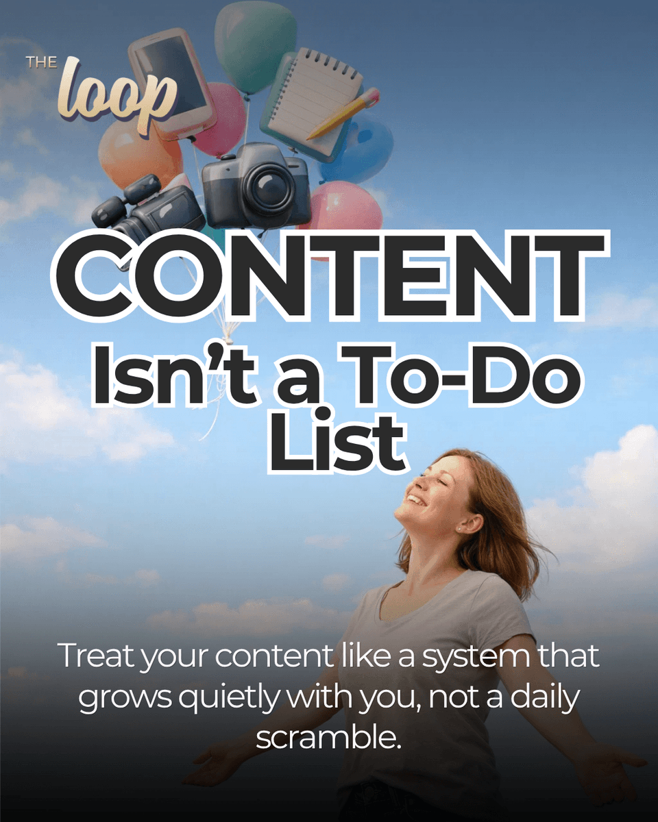 jeffreyeric's tweet image. You're not meant to treat content like a daily chore. It's an operating system, built to run quietly, reliably, and grow with you. 

Stop scrambling, start systemizing your content flow. 

#TheContentLoop #ContentCreators #EntrepreneurLife #CreatorEconomy #InfluencerTips