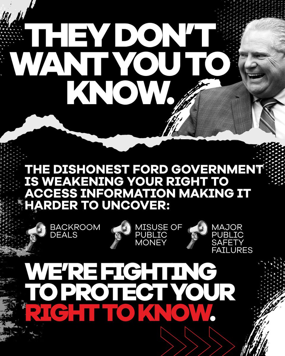 OntLiberal's tweet image. You pay attention to the news. You read up on the issues of the day.

You deserve to be in the know.

We refuse to let @fordnation take that away from you.

#onpoli