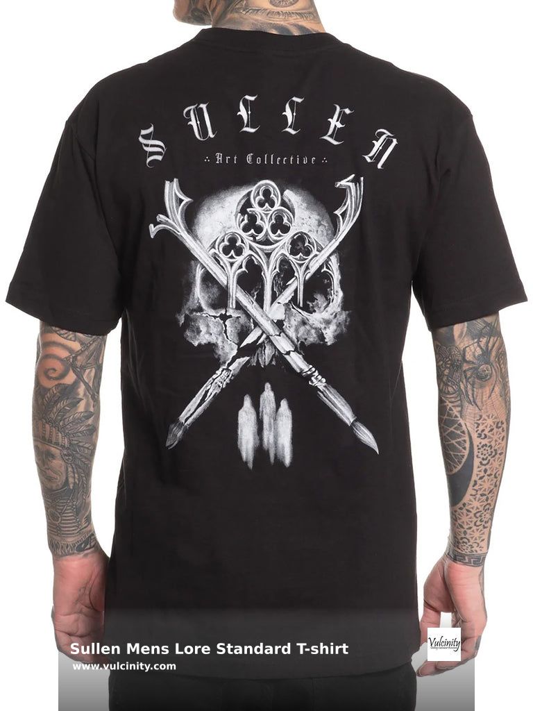 Vulcinity's tweet image. Unleash your daring side with the Sullen Men's Lore Standard T-shirt! 🔥 Dive into gothic art by @drawswhat1likes and leave them wondering about your adventures. Get yours now for just $27.95! 🖤 #Art #New #Skull #Sullen #tattoo #Tee shortlink.store/7boqtz7m5e0z