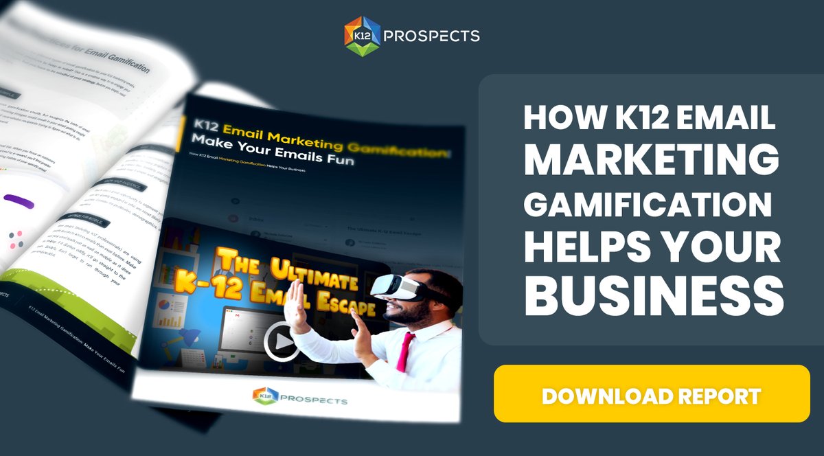 K12Prospects's tweet image. Games aren’t just for students. Gamification is a strong tool for your K12 email marketing campaigns. bit.ly/3nozxNB
#marketing #marketingdigital #edtechchats
