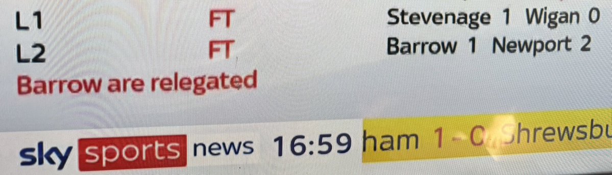 This you? 🧐

#BarrowAreRelegated