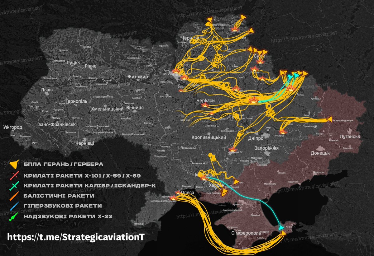JanR210's tweet image. 2 May 2026. Russian air strikes against Ukraine today. This is how Putin augments his request for a #VDay armistice. 

If I were a decision maker, I’d wait for a 🇷🇺 parade rehearsal IVO Moscow and offer a comprehensive, swift and surprising response.