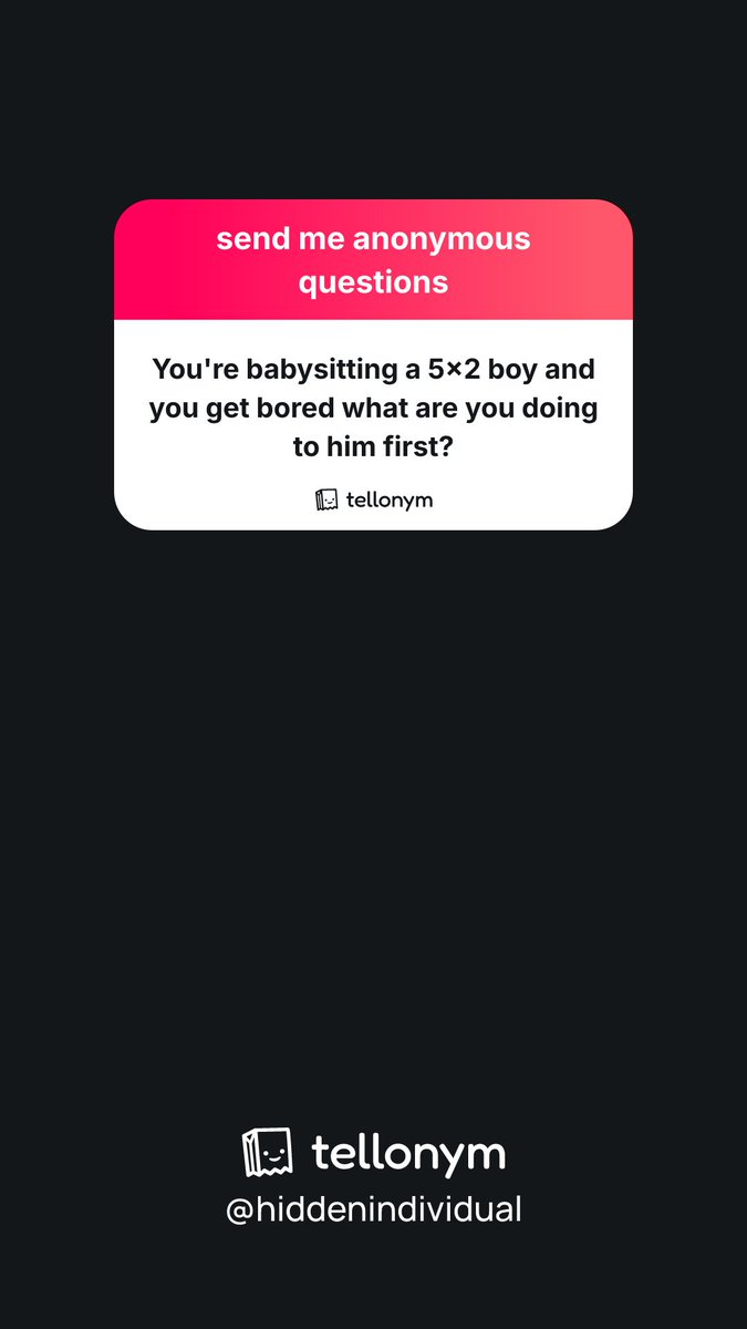 GoofballSquared's tweet photo. 1: Depends.. usually 2-3 times a day..
2: 5 and as young as possible :3
3: Isn't it obvious..~
4: For sure! https://t.co/uMvRiU42Bw