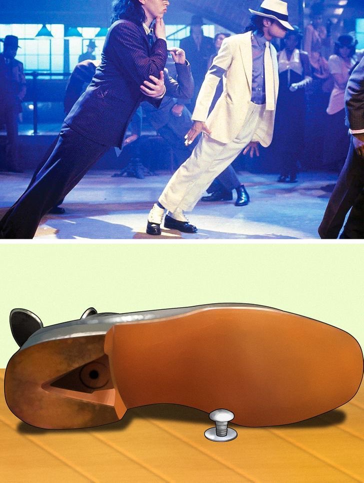 thefrank_effect's tweet photo. That iconic lean in Smooth Criminal by Michael Jackson was not just talent, it was genius engineering.

He used specially designed shoes that locked into pegs from the stage, letting him defy gravity in a way the human body normally can’t.

But even with the trick, it still took insane core strength, balance, practice and precision to pull it off smoothly.