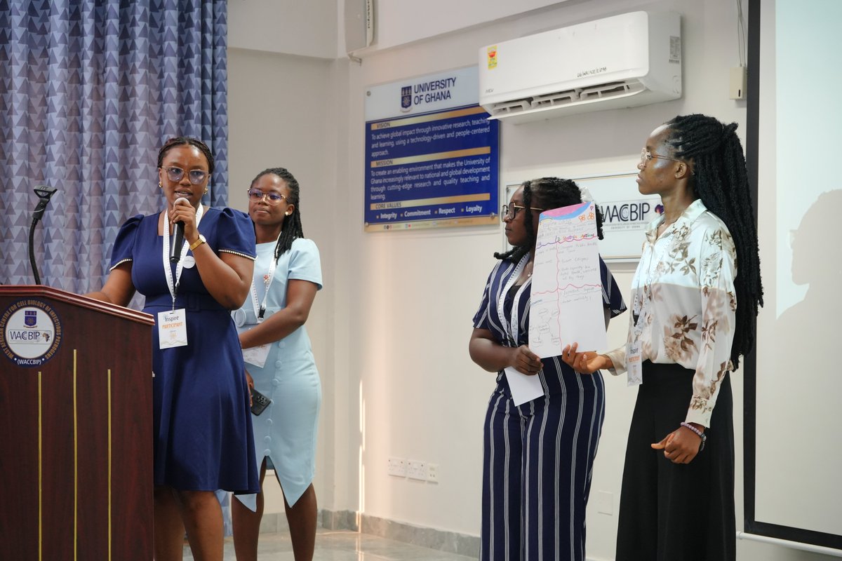 WACCBIP_UG's tweet photo. Final Activities for #INSPIRE2026 allows participants to work in collaborative groups and put their new found insights to the test on practical challenges and present their ideas.

#INSPIRE2026 #WomenInSTEM #WomenInScience #STEMAfrica https://t.co/Zfo3sY5MPM