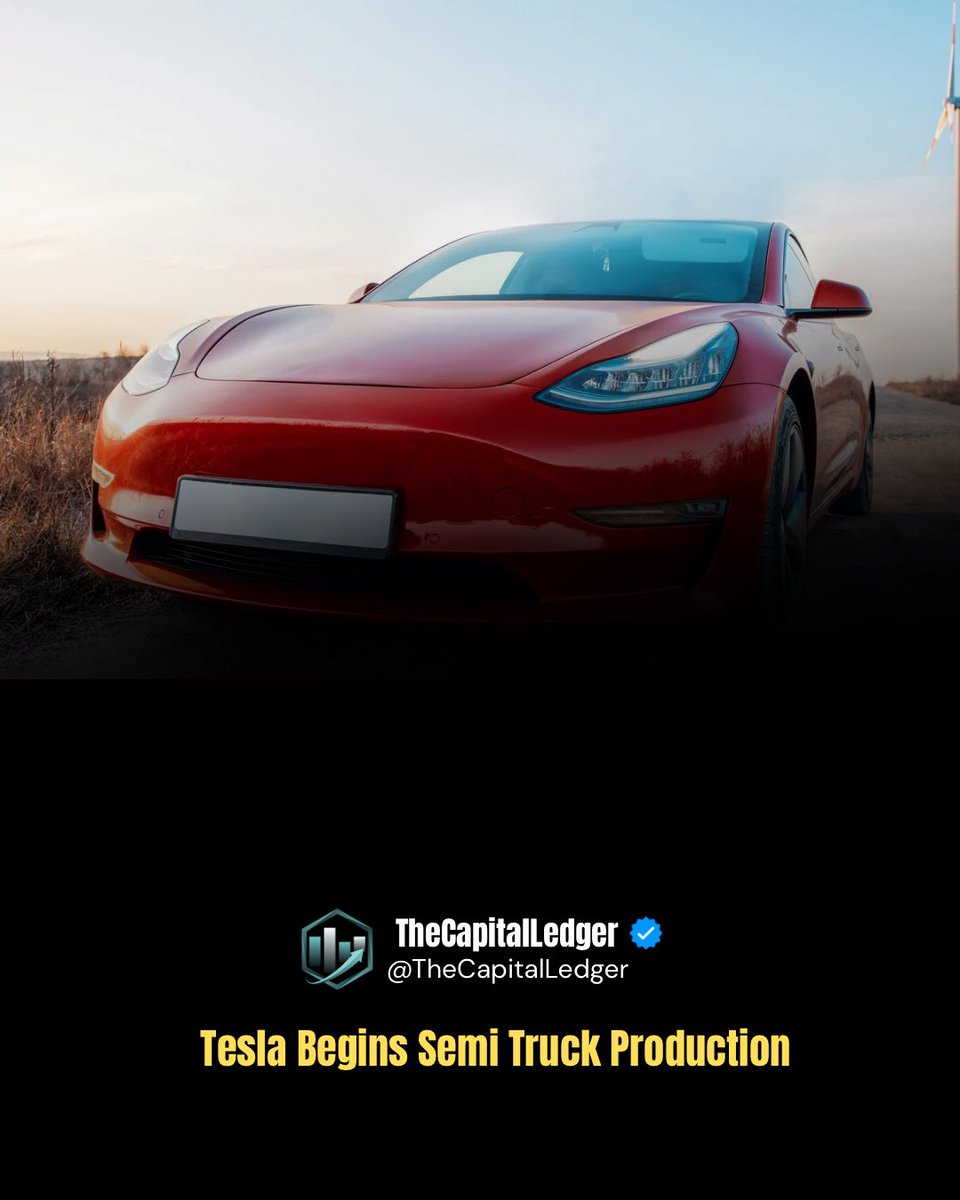 capitalledger_'s tweet image. Tesla has officially started serial production of its electric Semi trucks, first unveiled in 2017 after years of delays. Two Versions: Standard Range: 500 km for $260K. Long Range: 810 km for $290K.

#tesla #semitruck #production #Thecapitalledger