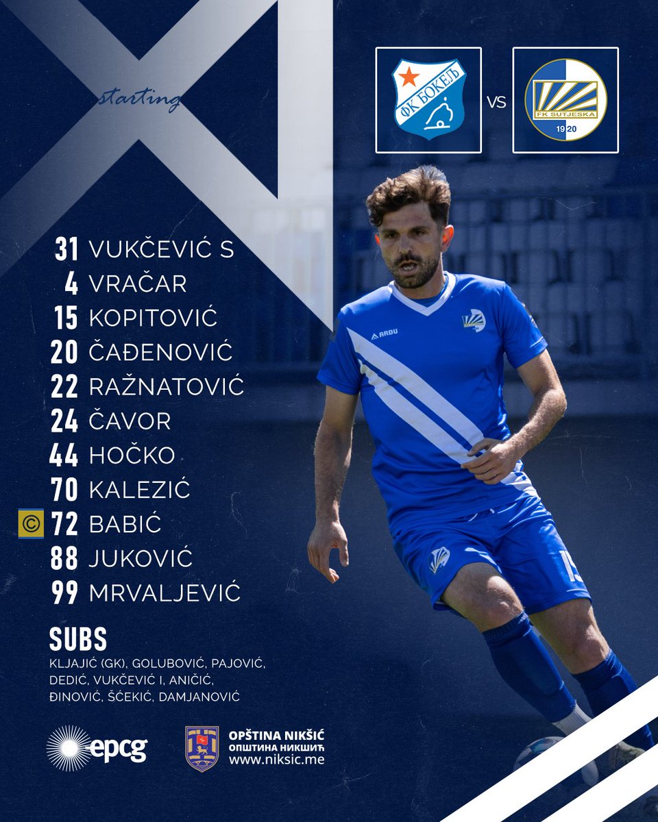 FKSutjeska1920's tweet image. #TEAM vs Bokelj
#Meridianbet1CFL