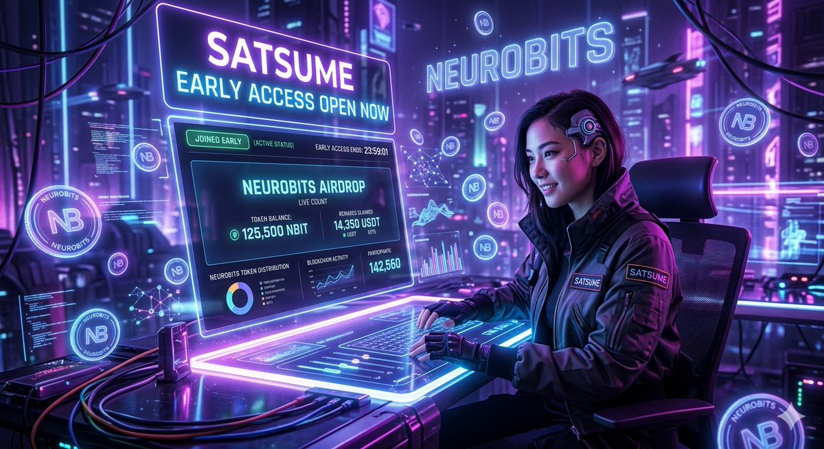 airdroph369's tweet image. 🚀 Just joined @SatsumeOfficial  early! Don’t sleep on this potential airdrop 👀 

Earn Neurobits, complete tasks, and secure your spot before the crowd arrives. Early users often get the biggest rewards 🔥

Join now: satsume.com/?inviteCode=ML…

#CryptoAirdrop #EarlyAccess #DeFi