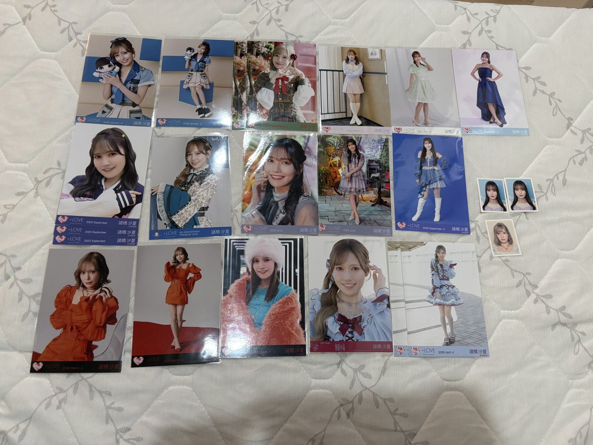 yemvy4's tweet photo. イコラブ　ニアジョイ　トレ　生写真　交換　ミニフォト　idフォト　フォーカット　ネームバッジ

譲:諸橋 画像のもの、シナモンネームバッジ
求:佐々木過去物＞逢田過去物＞k

手持ち少ないため生写真以外も求めております

本日(5/3) > 国立両日 >> 郵送 https://t.co/IHXUjcR3Fu