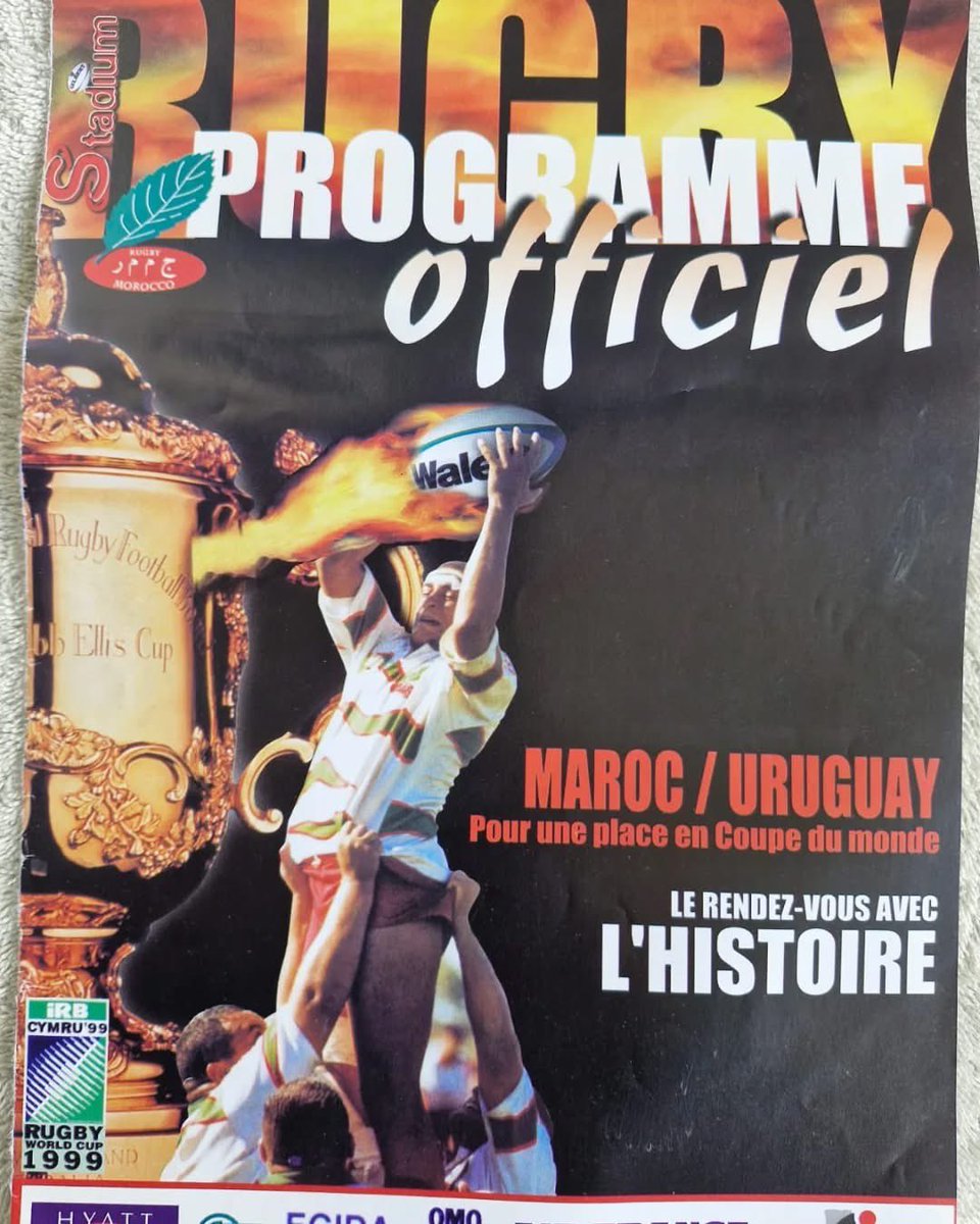 jptaborda74's tweet photo. 📅 Se cumplieron 27 años de la primera clasificación de #Uruguay a un Mundial de Rugby 🏉🇺🇾 El 1° de mayo de 1999, los #Teros cayeron 21-18 ante #Marruecos en Casablanca, pero el 18-3 en Montevideo los llevó a #Gales. ¡Histórico! 🔥 #UnaVueltaPorElPasado https://t.co/kdFetugpDX