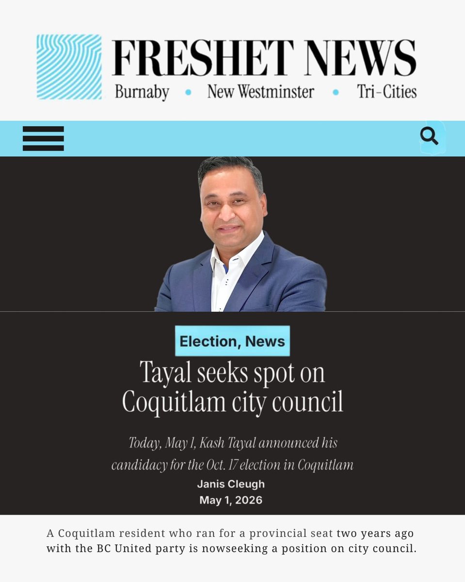 KashTayal's tweet photo. Thank you for your support and my visions at   
   https://t.co/IQJgrCEhyQ

#Coquitlam #CityCouncil #Leadership #Community #LocalElections https://t.co/BMOU5Ohflb