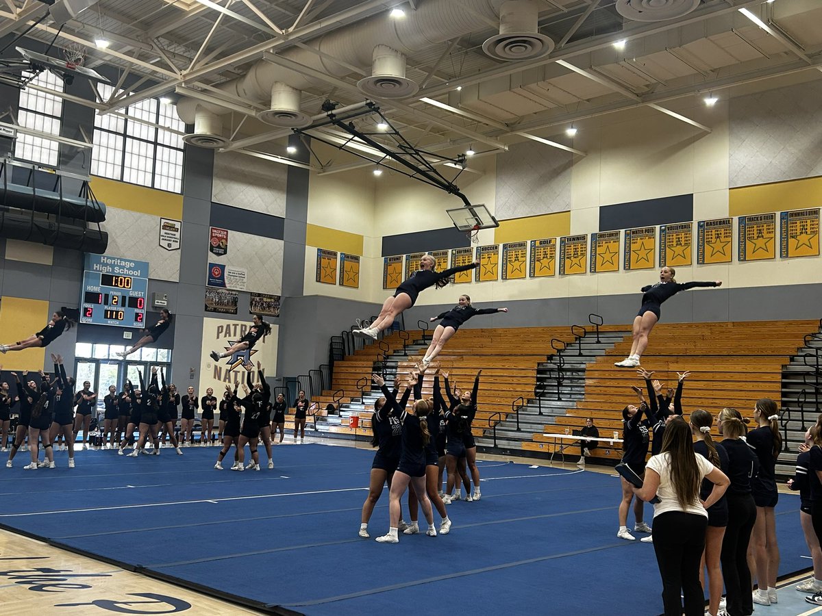 SMCAmaro's tweet photo. NCS Stunt Semis:  Go Falcons! https://t.co/3NqKWJFyr1