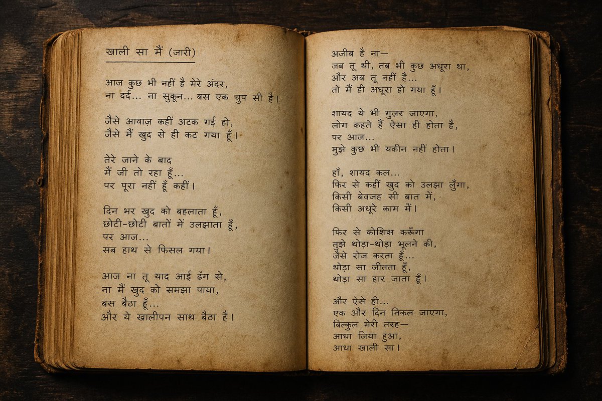 dullstaar's tweet photo. एक अधूरी किताब की तरह...
आधा जिया हुआ... आधा खाली.
हर दिन एक नई जंग... https://t.co/5tHVDGEX5U