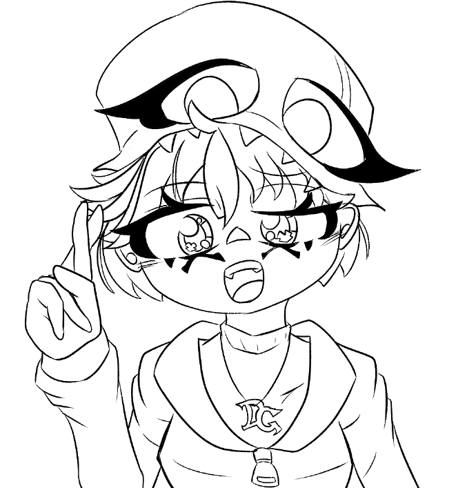 編集したんどうくん
デーモンギャルちゃんの下絵