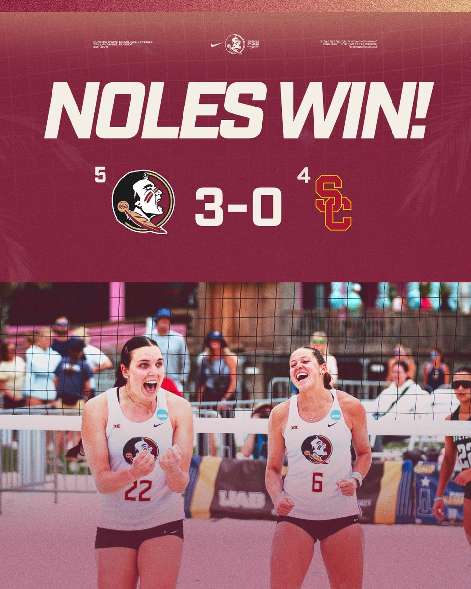 FSU Beach Volleyball tweet media