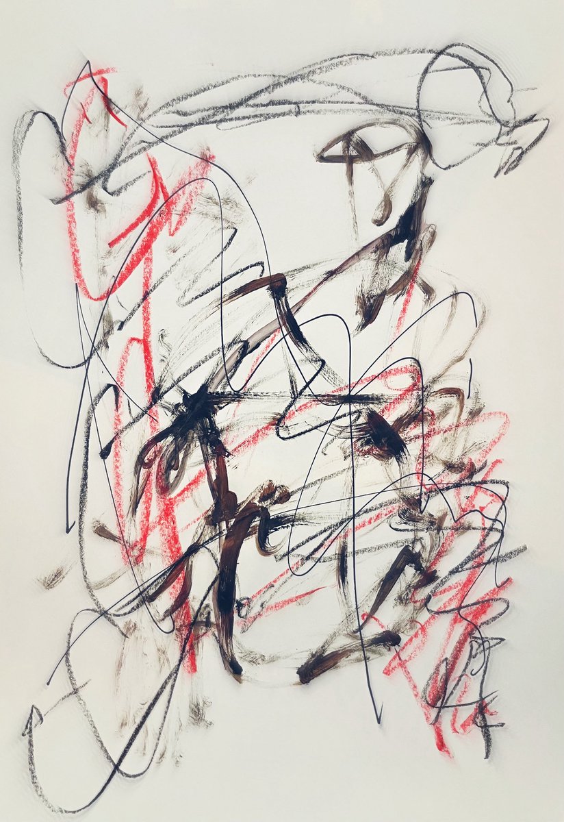 naka_tomo_143's tweet image. 「宿命の時間と髪の女」

ドローイング。アクリル、オイルパステル、マジック。

#drawing #painting  #abstract  #RillSaionji