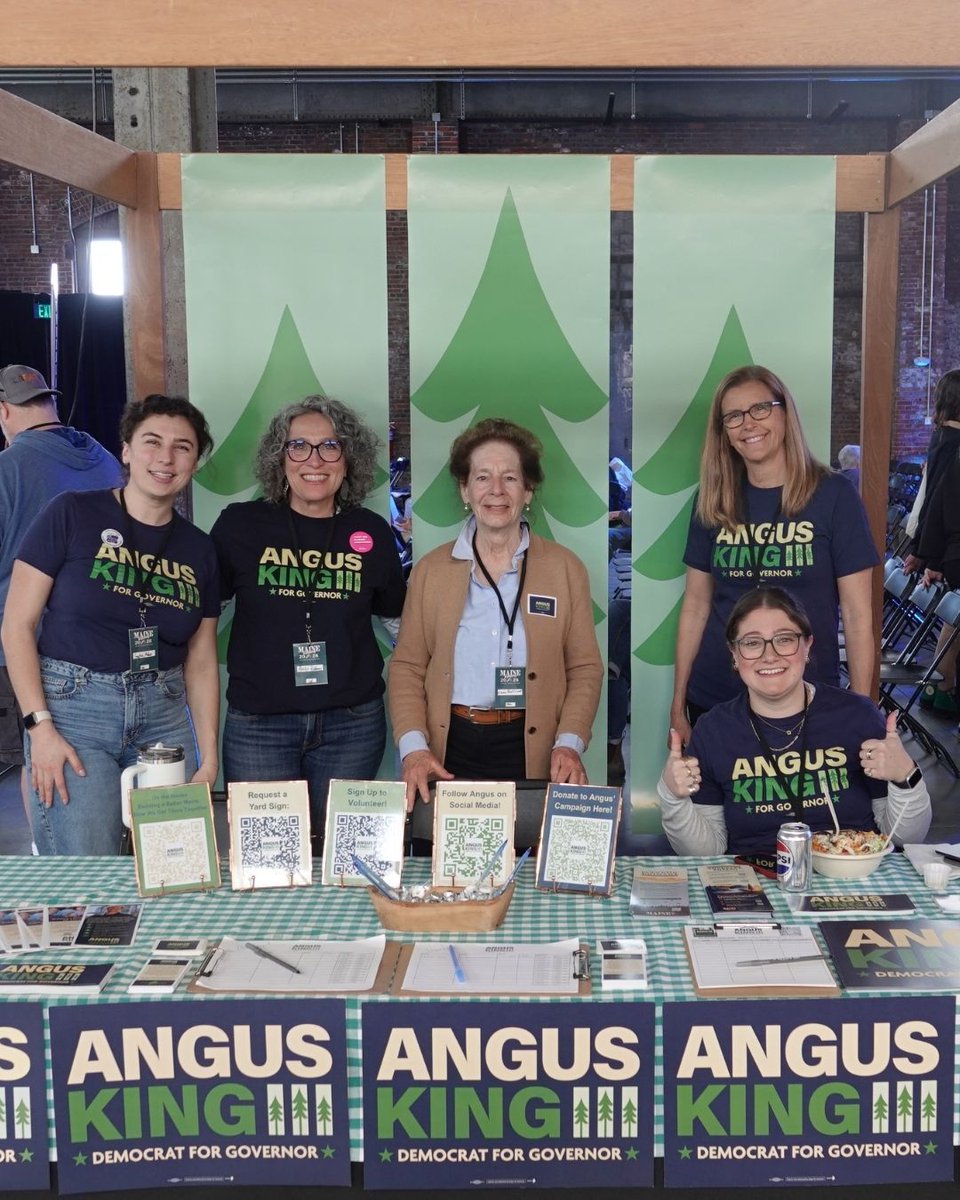 anguskingiii's tweet image. Great first day at Thompson’s Point at the MDP Convention yesterday. Looking forward to more conversations today and speaking later this evening.

Stop by our table at the end of the row and say hello 🌲

#BuildABetterMaine #AngusForGovernor #MEPolitics