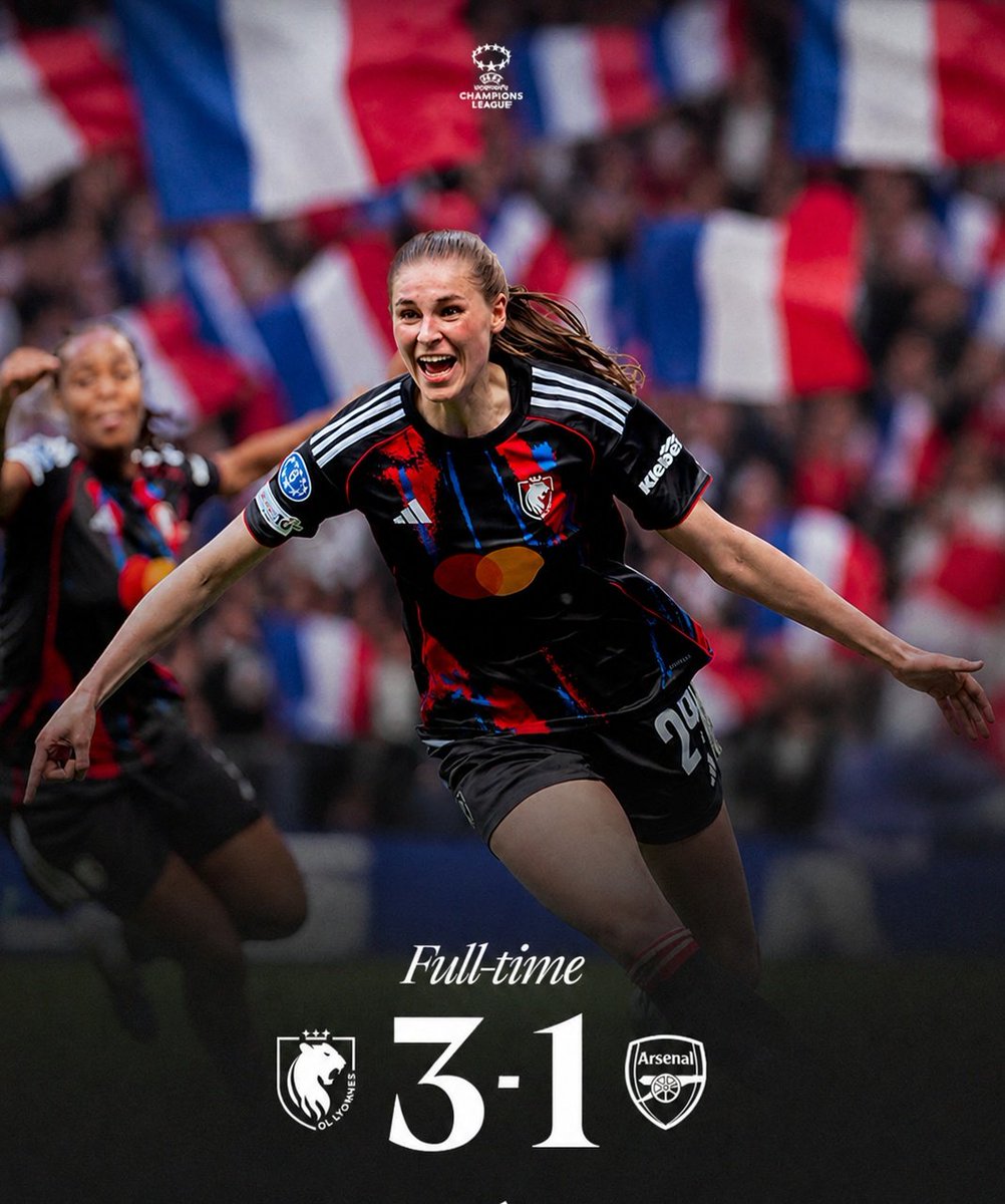 reneromanosport's tweet image. Jule #Brand firmó la sentencia del #ArsenalW y desnudó el espejismo que nació cuando vencieron al #BarcaFemeni, un triunfo inflado por quienes necesitaban un milagro inglés en la #UWCL. El 3‑1 del #LyonW, sumado al 4‑3 global, devolvió a las francesas a su trono habitual y