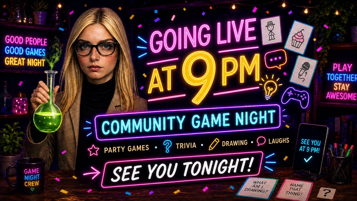 melROFL's tweet image. 9 PM EST Tonight we are going live with Community Game Night 🎉

Jackbox is basically science night, except the experiment is “what happens when chat gets too much freedom?”

🔴 Twitch: MelROFL twitch.tv/melrofl/

#gamenight #jackbox #partygames #communitygames #twitch