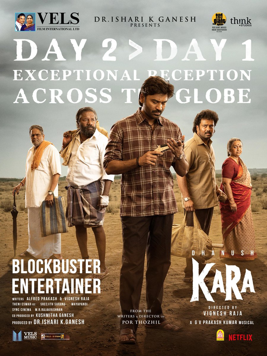 FocusOneTV1's tweet photo. Exceptional reception for #Kara all across globe 💣

#KaraBlockbuster

Book your tickets now 
🔗 https://t.co/AUgNmP9fwE

Directed by @vigneshraja89
Produced by @IshariKGanesh
A @gvprakash musical 🥁

@dhanushkraja @VelsFilmIntl @velsmusicintl @kushmithaganesh @ThinkStudiosInd https://t.co/pHw0iY23iH