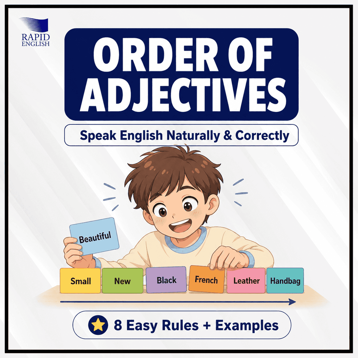 RapidEnglish4u's tweet photo. Order of Adjectives ✨ https://t.co/9s6aEIjBZL