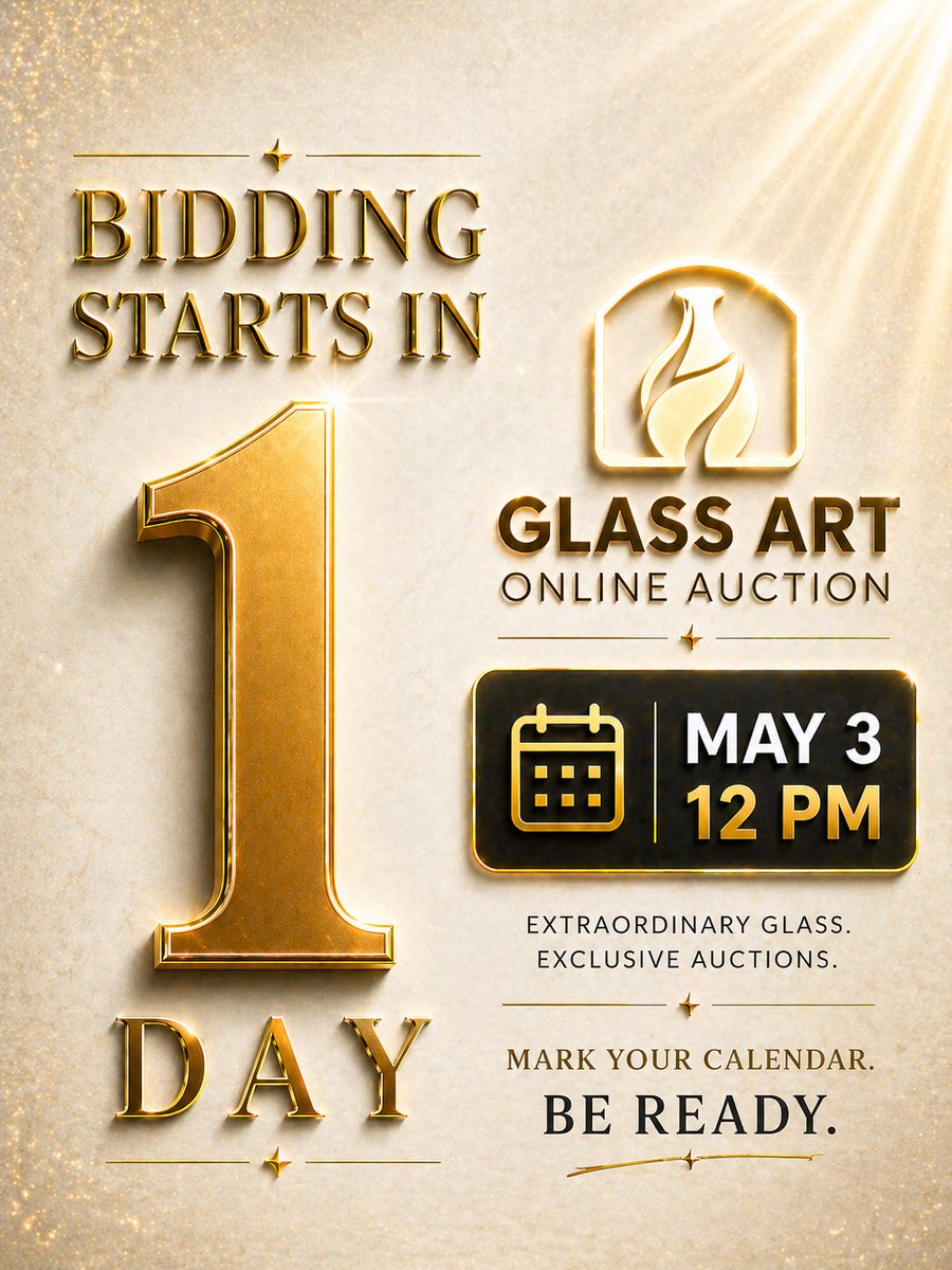 VetroGlass's tweet photo. BIDDING STARTS TOMORROW! ✨ Vetro’s Online Auction, where the first four art glass pieces will go live tomorrow! Our Online Store will also be open for gallery purchases! https://t.co/ca7m8piWbe

#onlineartauction #onlineauction #fineartdecor https://t.co/5v9jbgAFkZ