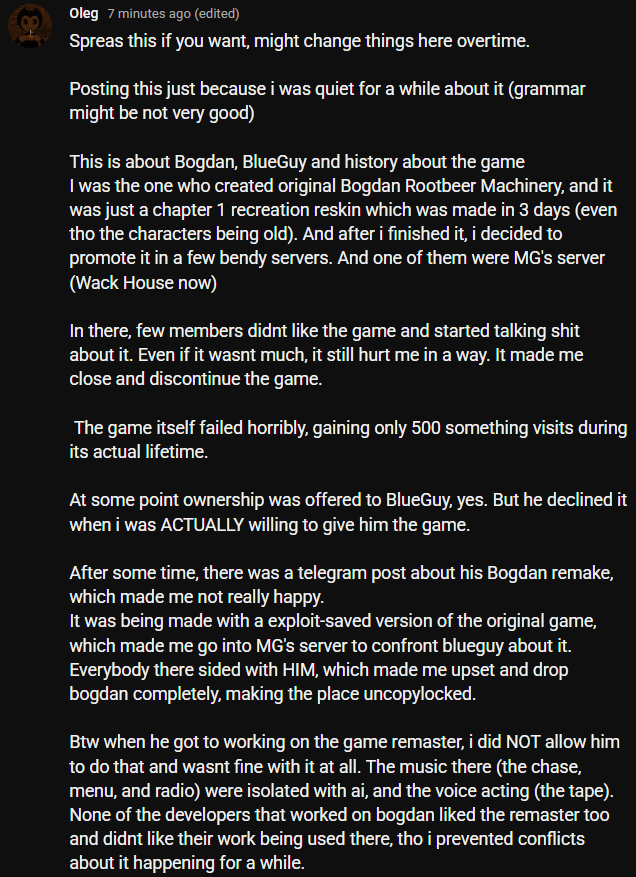 tomokitten10's tweet photo. #bendy #batim #roblox #bogdanrootbeermachinery #bogdan This is a post from the original creator of Bogdan's Root beer Machinery, please read it if you know about or happen to be interested in this game https://t.co/PNZaxiQqTA https://t.co/kI0RRwEFym