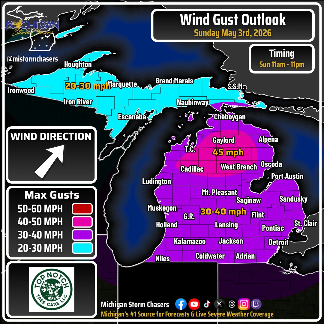 Tomorrow brings the return of gusty winds across the state! Beginning ...